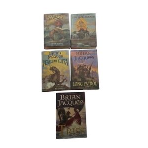 Brian Jacques Redwall 5 Book Lot First American Editions Hardcover Ex Library